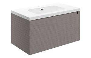 Sight 815mm Wall Hung 1 Drawer Basin Unit & 1TH Basin - Matt Taupe